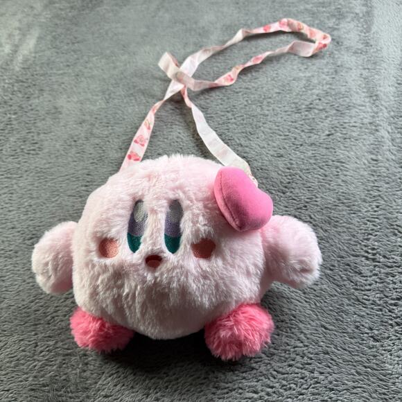 Unbranded Other - Kirby Valentine's Plush Crossbody Bag Zip Close Pink Fluffy Soft